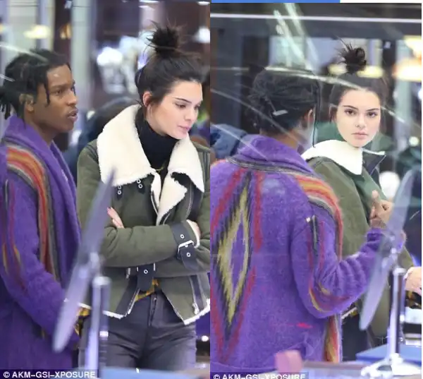 Double Date! Kendall Jenner & A$AP Rocky go shopping with Kylie and Tyga